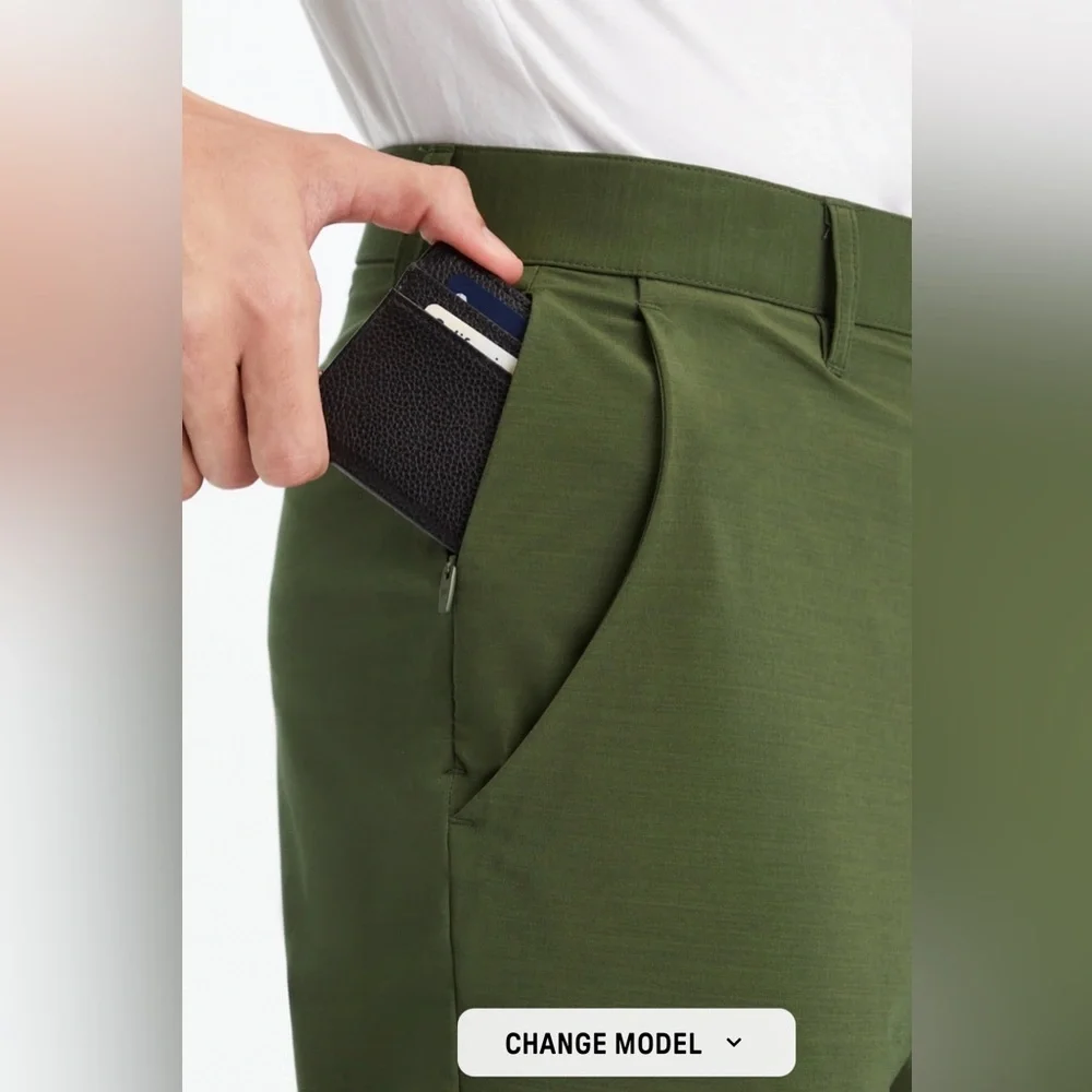 Fabletics Men’s Performance Golf Pants Stretch Olive Green Slim 32x28